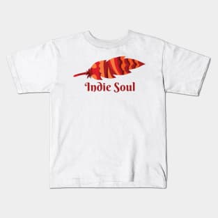 Indie Soul - Feather Graphic Illustration GC-104-03 Kids T-Shirt